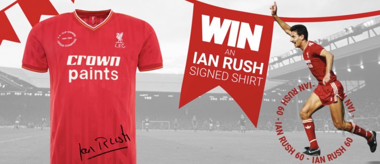 Win a retro Liverpool shirt signed by Ian Rush