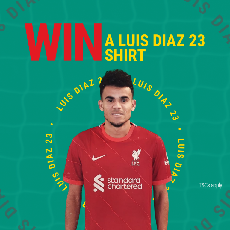 Win a Luis Diaz 23 Liverpool shirt