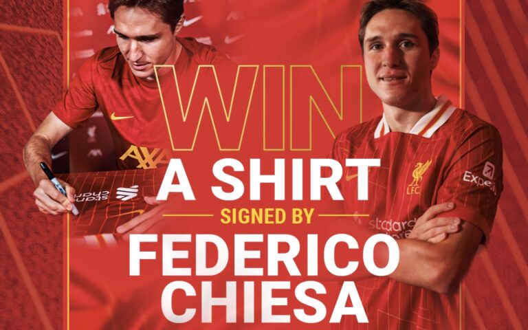 Win a signed Chiesa Liverpool shirt