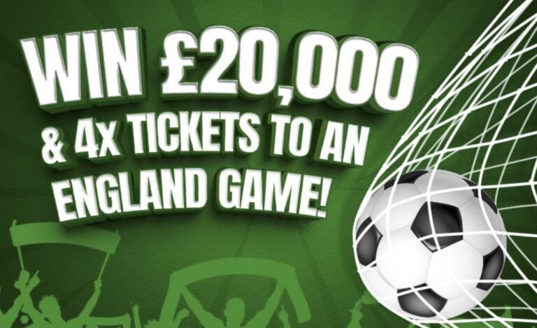 Win tickets to England v Greece PLUS £20k