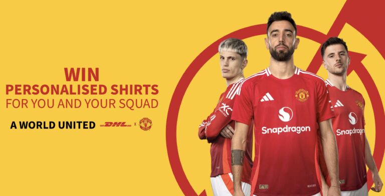 Win personalised Man Utd shirts for you and your squad